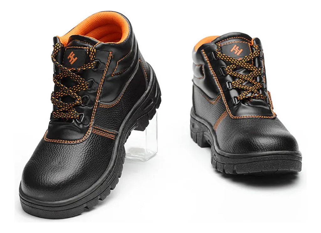 XYZ Zapato Seguridad Botín Negro Caña Punta Metal – Protección Superior y Comodidad