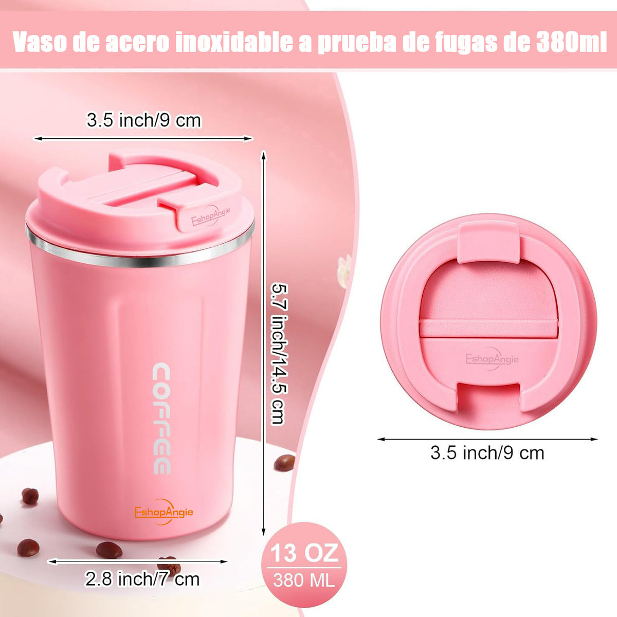 Termo Mug Café – Acero Inoxidable Portátil 380ml
