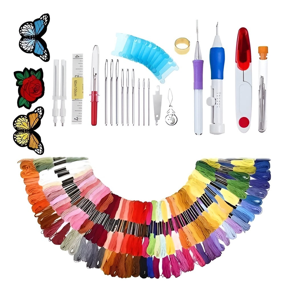Kit Aguja Mágica – 187 Piezas para Bordado y Bricolaje