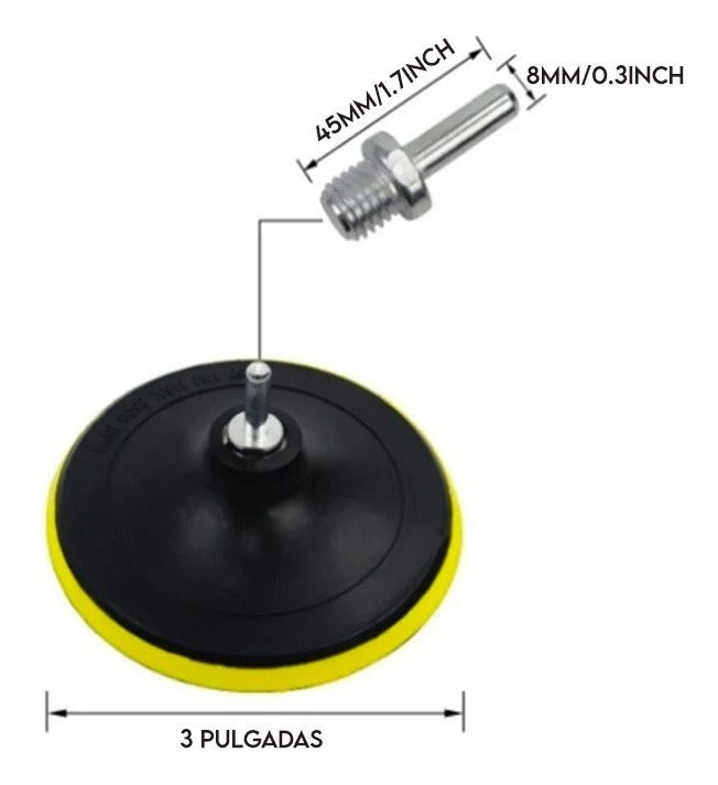 Mat Set 10 Accesorios Discos Esponjas Pulir Pulidoras Auto – Acabado Impecable y Profesional
