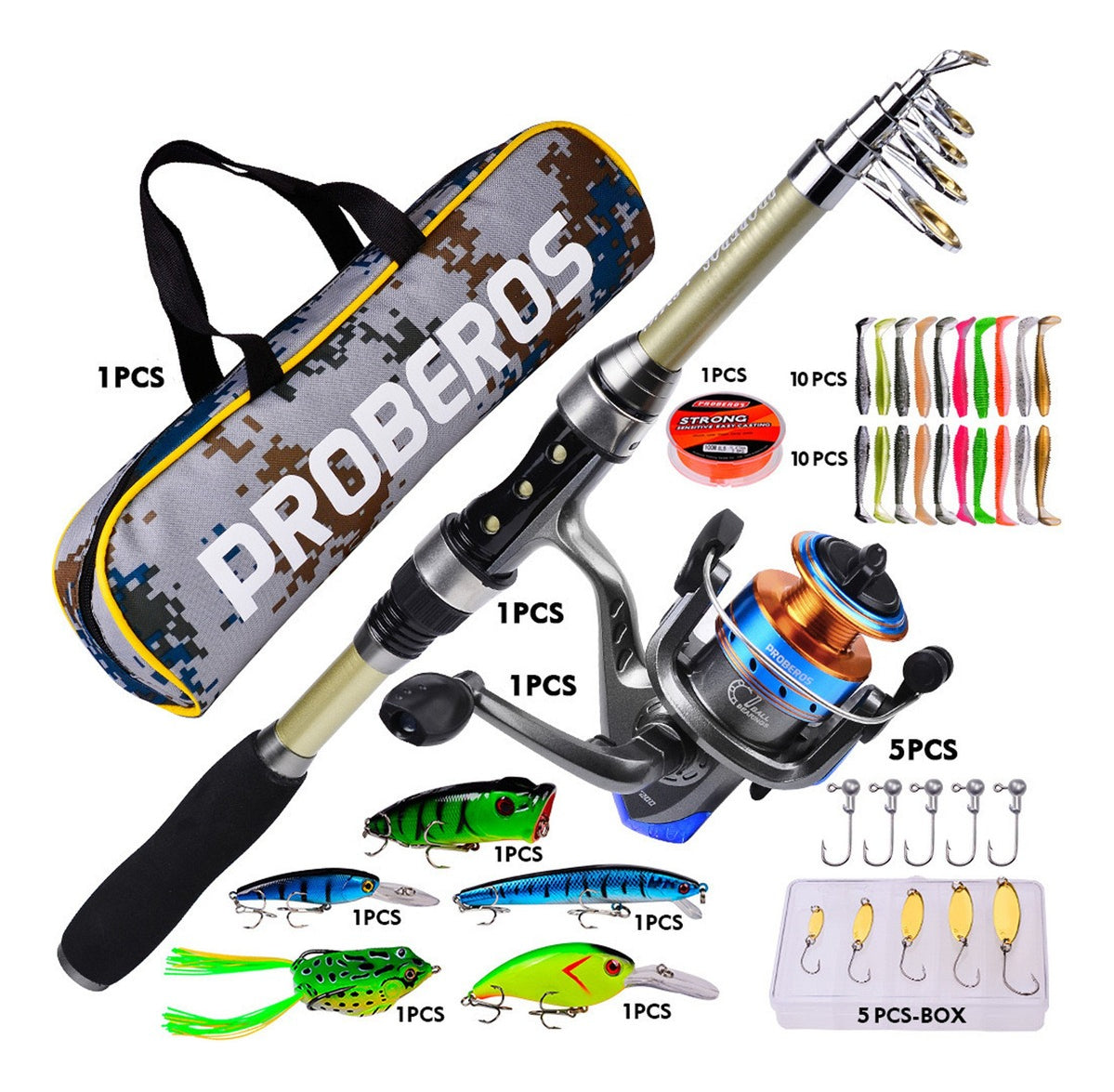 PescaPro Kit Pesca 1.8m – Experiencia Completa de Pesca