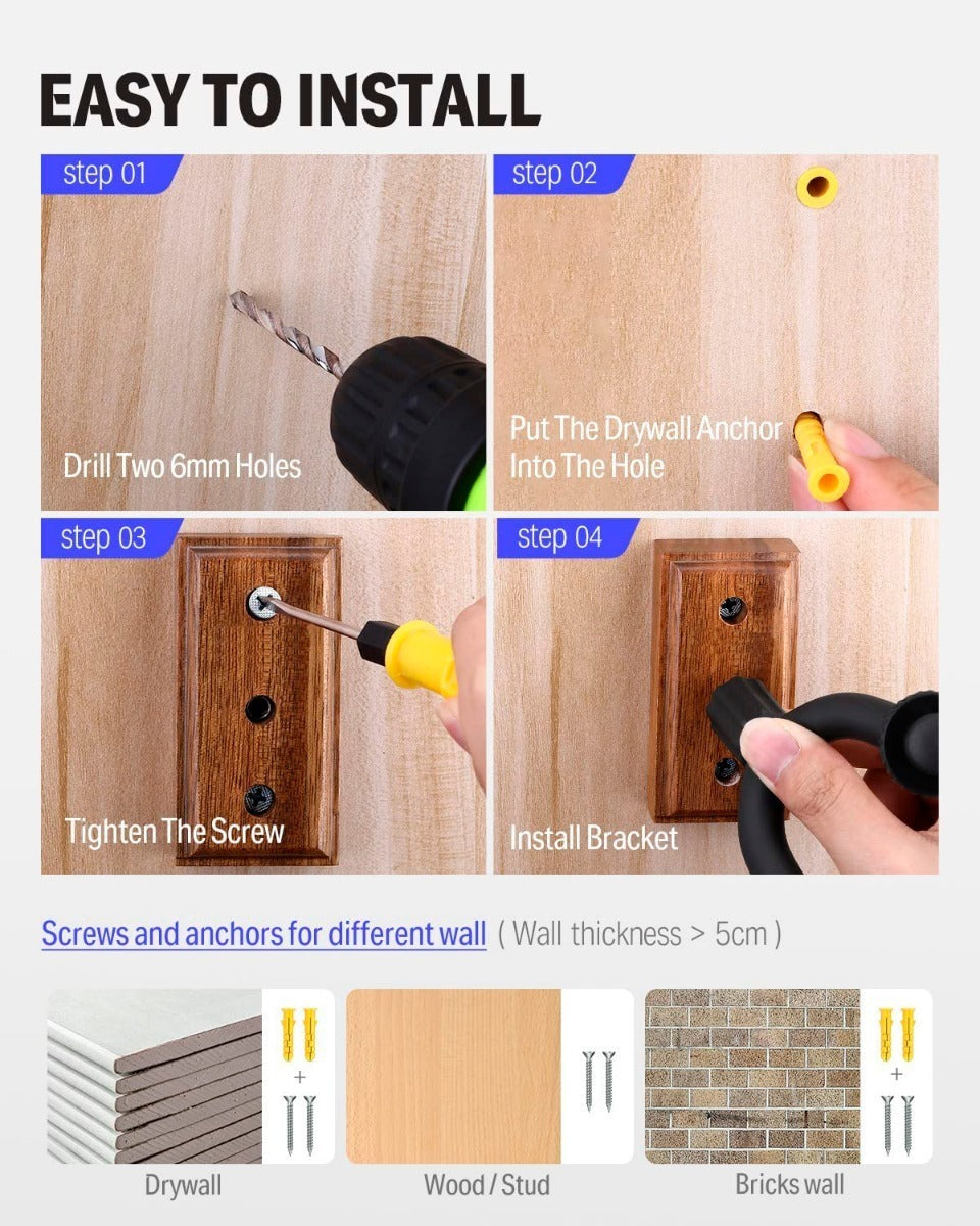 oporte Colgador De Pared Para Bajo Guitarra – Seguridad Y Estilo Elegante
