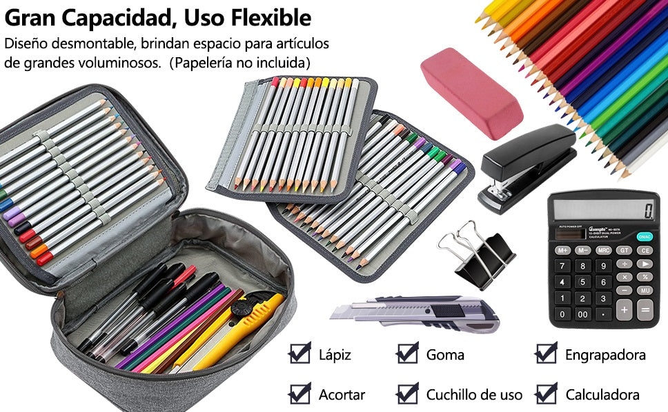 Organizador Escolar Estuche Para Lápices 72 Ranuras – Máxima Organización y Comodidad