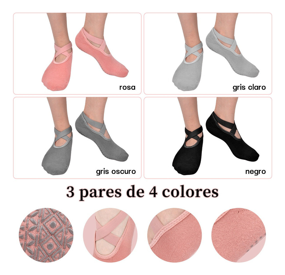 Calcetines Antideslizantes Yoga Pilates – Máximo Confort y Estabilidad