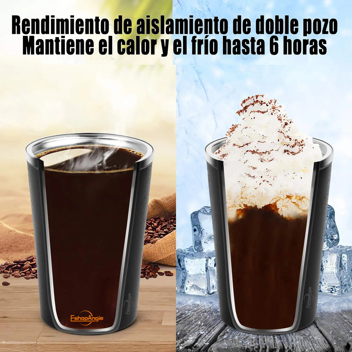 Termo Mug Café – Acero Inoxidable Portátil 380ml
