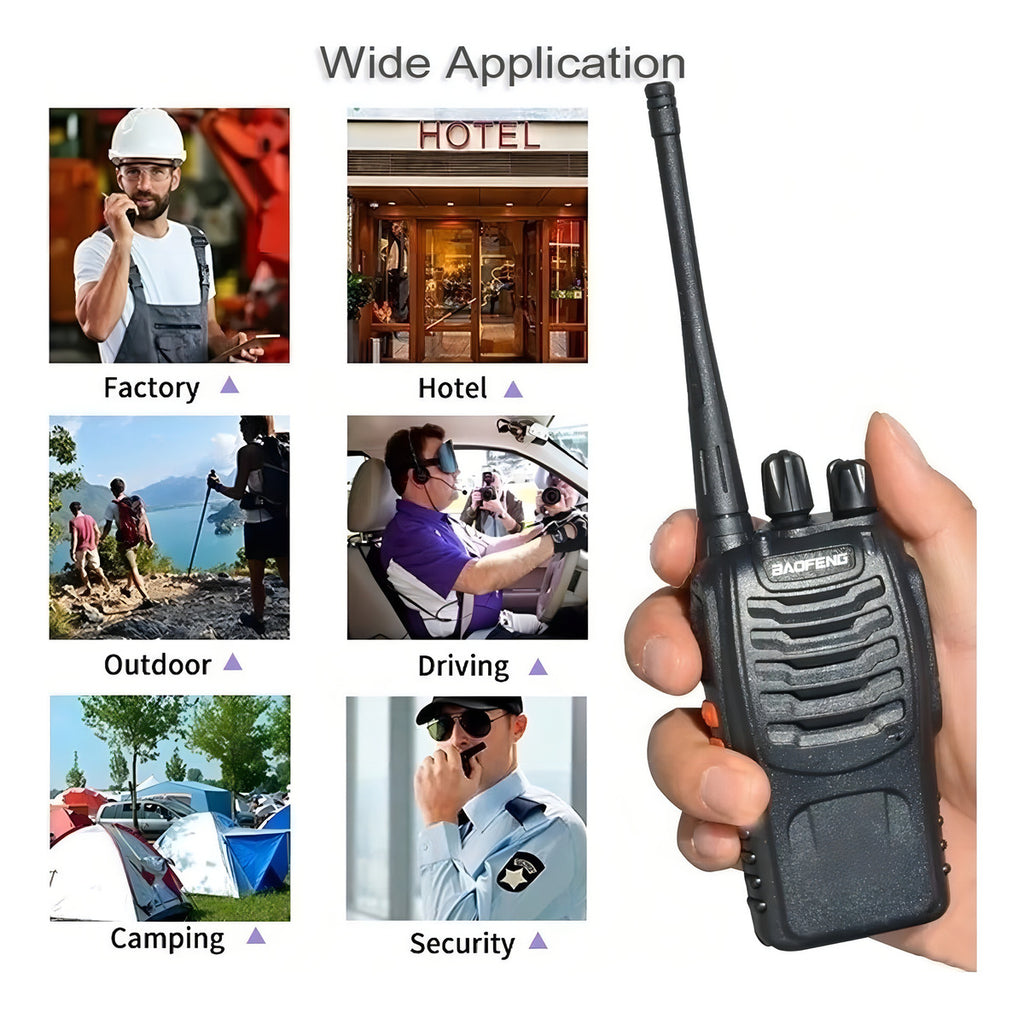 Pack 2 Radios Transmisor Walkie Talkie 888s – Comunicación Eficiente y Estable