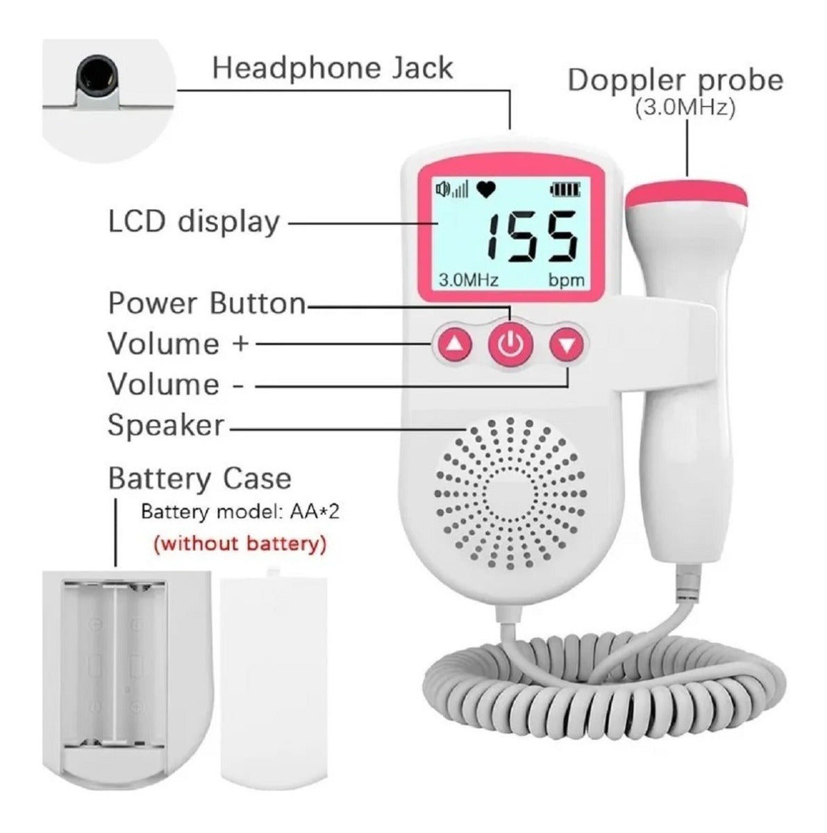 Deltamed Monitor Fetal Doppler Latidos Contec – Fiabilidad y Precisión Mejoradas