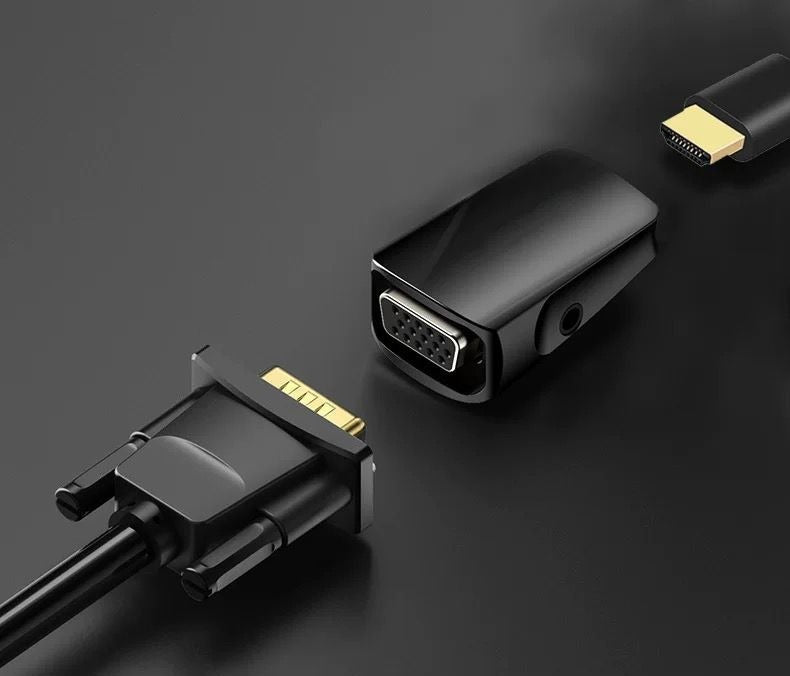 Adaptador HDMI A VGA Con Audio HD – Solución Versátil Para Presentaciones