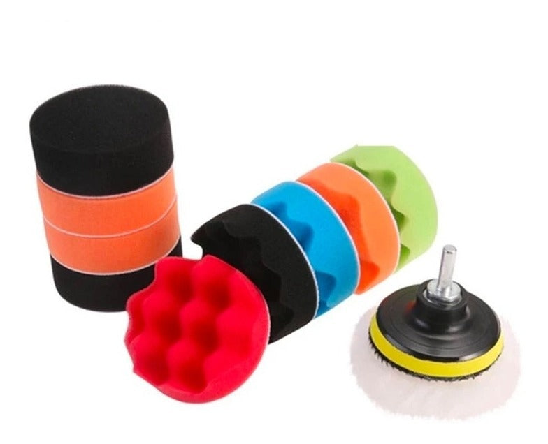 Mat Set 10 Accesorios Discos Esponjas Pulir Pulidoras Auto – Acabado Impecable y Profesional