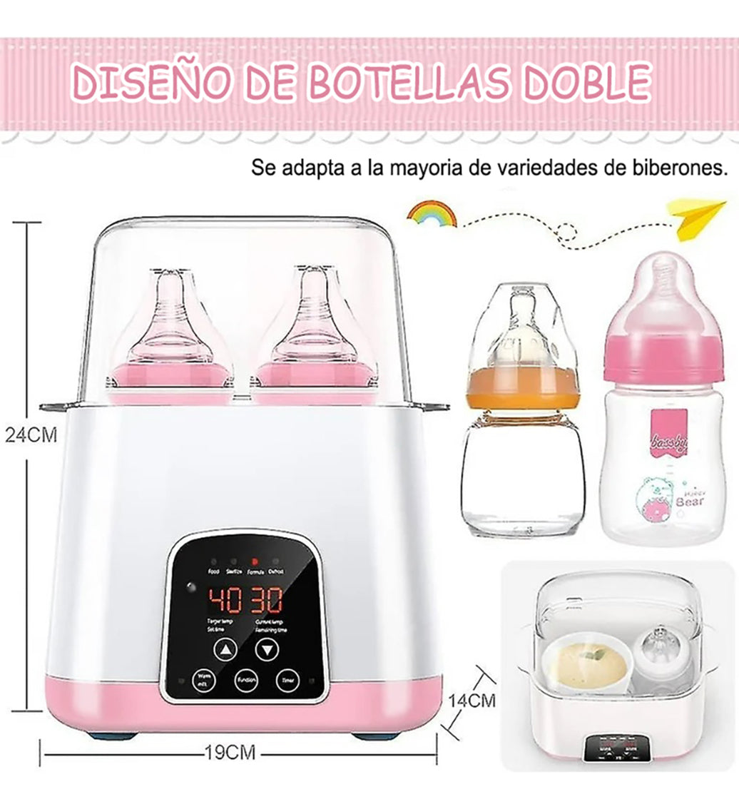 Calentador De Mamaderas Rosa – Calentamiento Rápido Y Comodidad Para Bebés