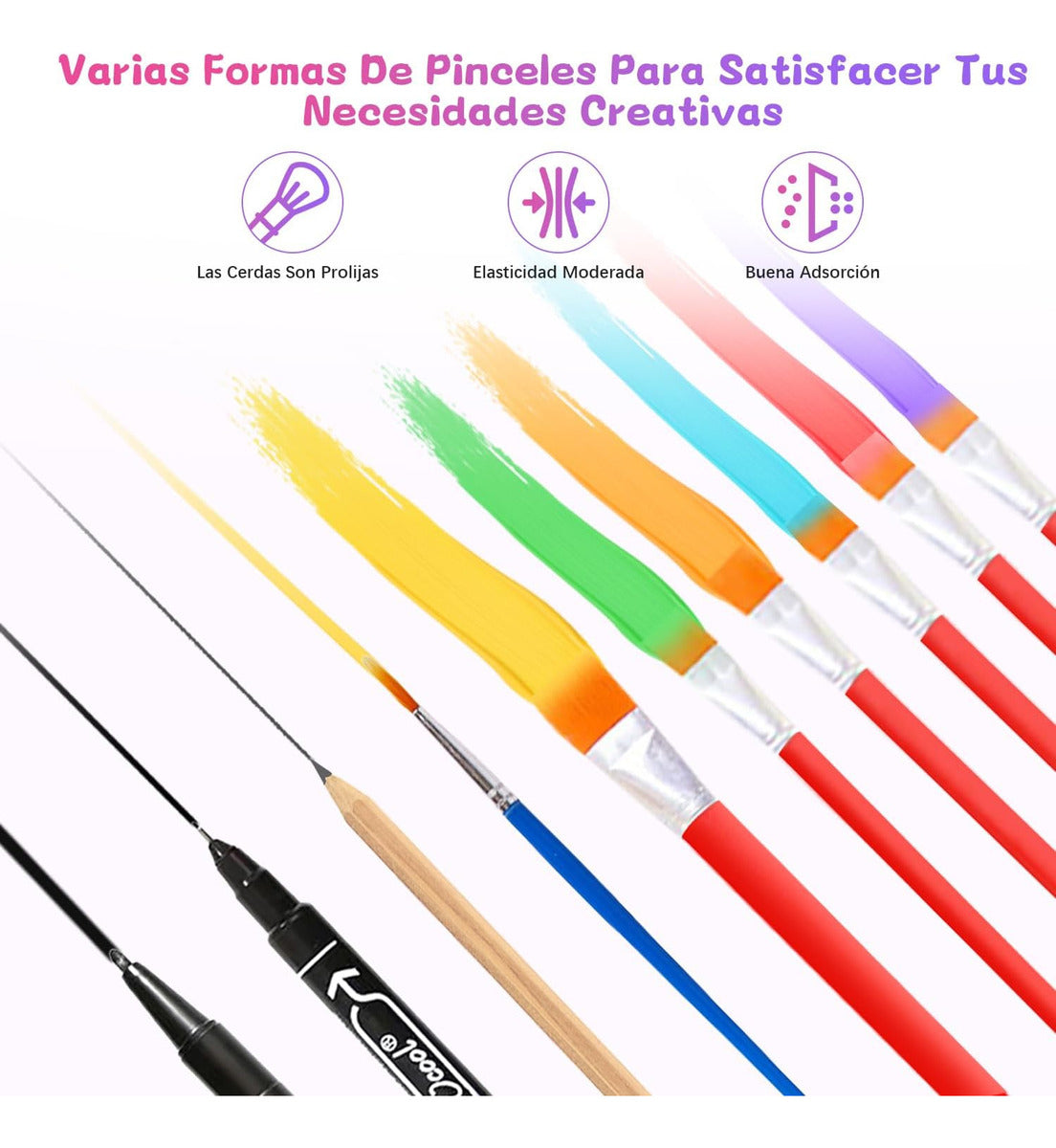 Kit De Pintura 59 Pzs – Set Completo Para Artistas Con Colores Vibrantes