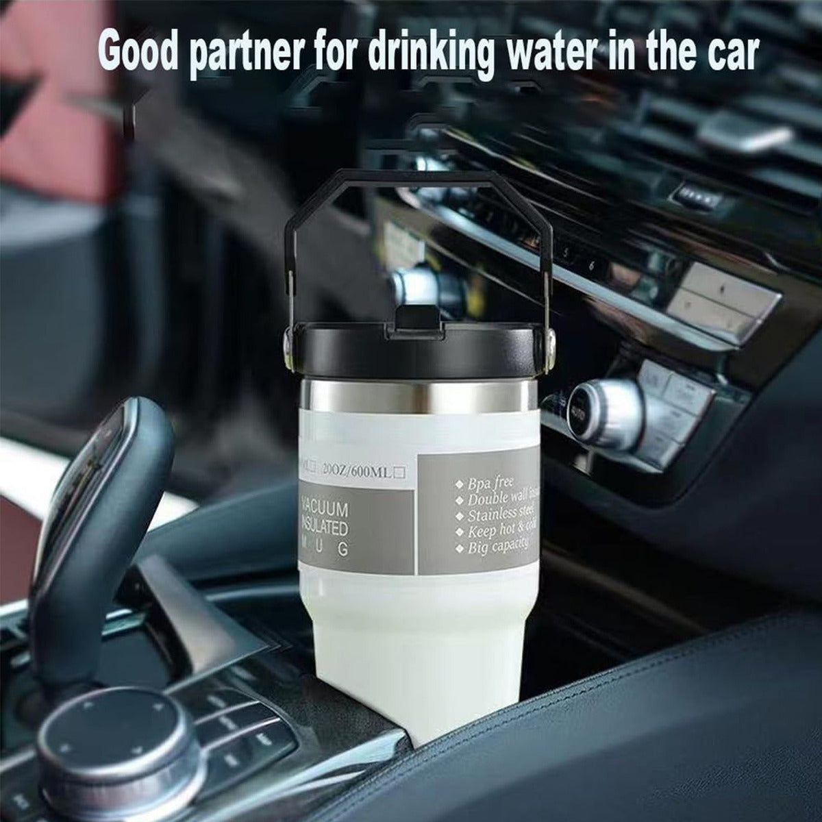 MugVivo Vaso Termo 600ml – Diseño Portable y Acero Inoxidable