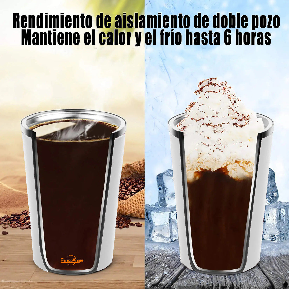 Termo Mug Café – Acero Inoxidable Portátil 380ml