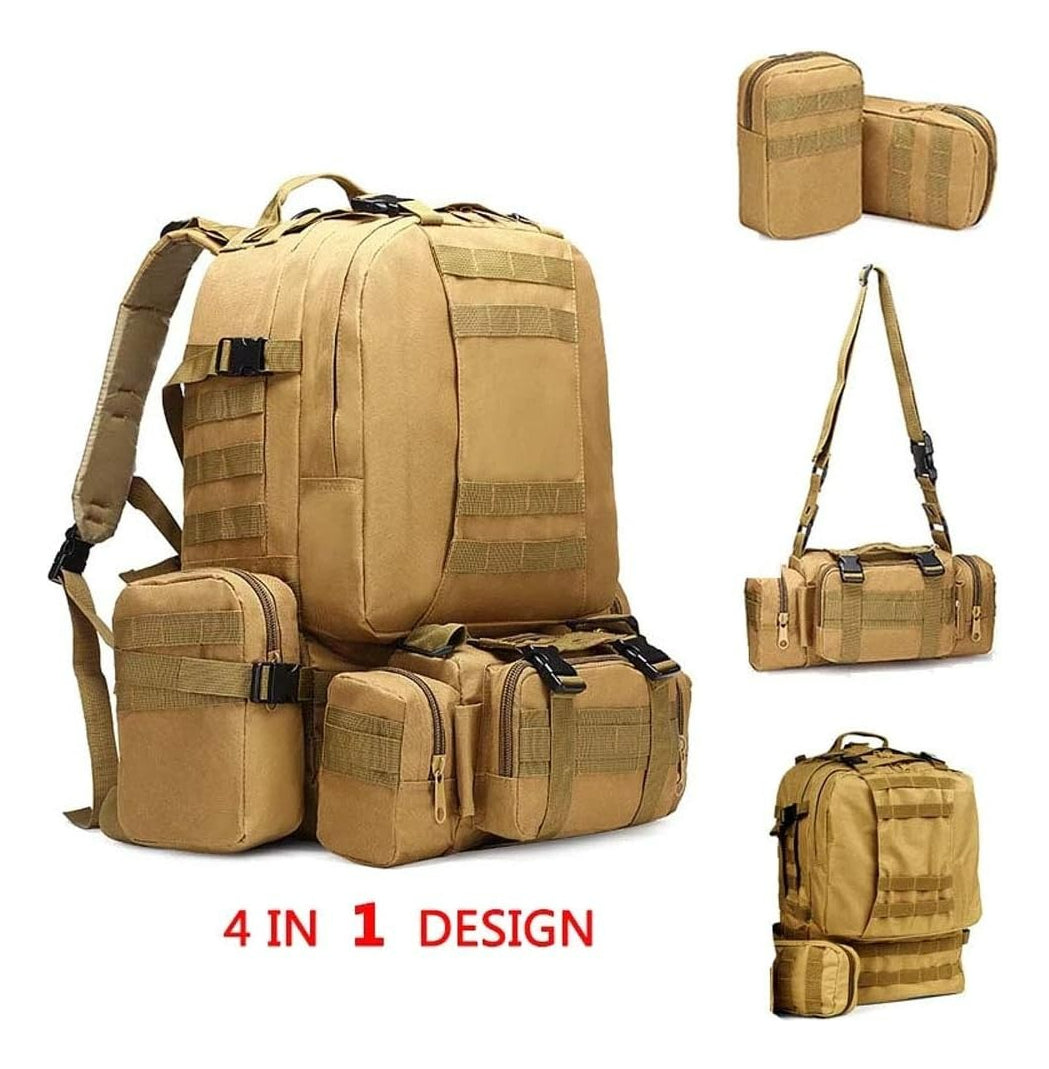 Mochila Táctica Militar Desmontable 50 Litros – Versatilidad Excepcional para Aventuras al Aire Libre