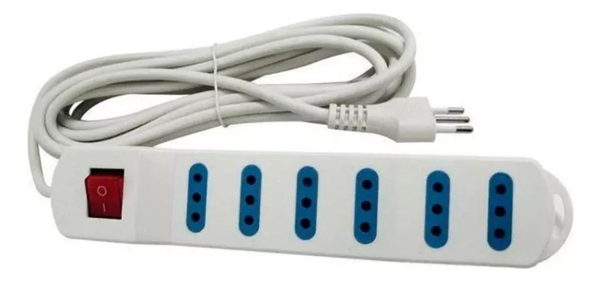 Alargador Zapatilla Eléctrico Con Switch 6 Tomas – Conexión Segura y Organizada