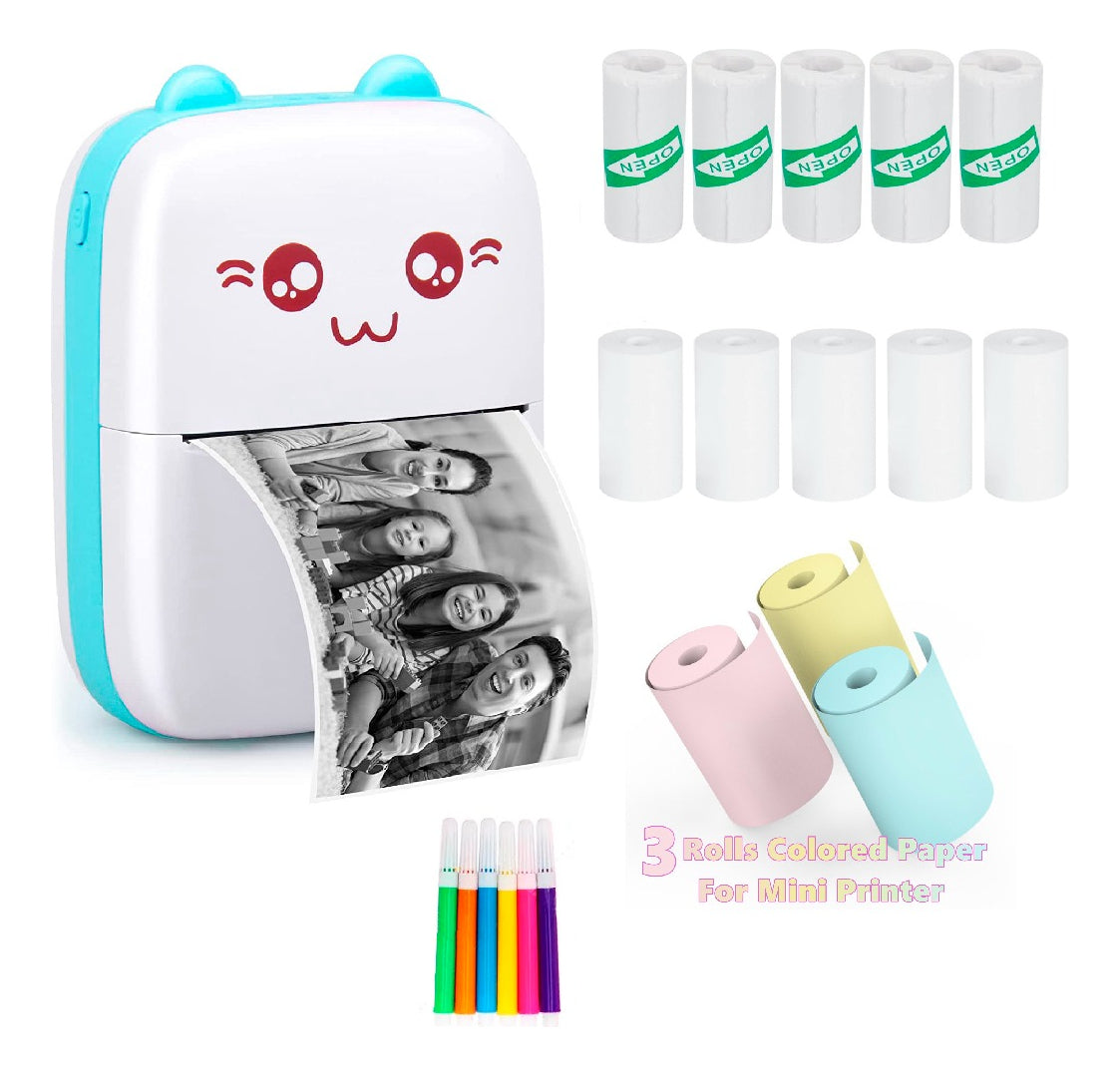 Gatita Mini Impresora Térmica Bluetooth – Impresión Rápida y Eficiente