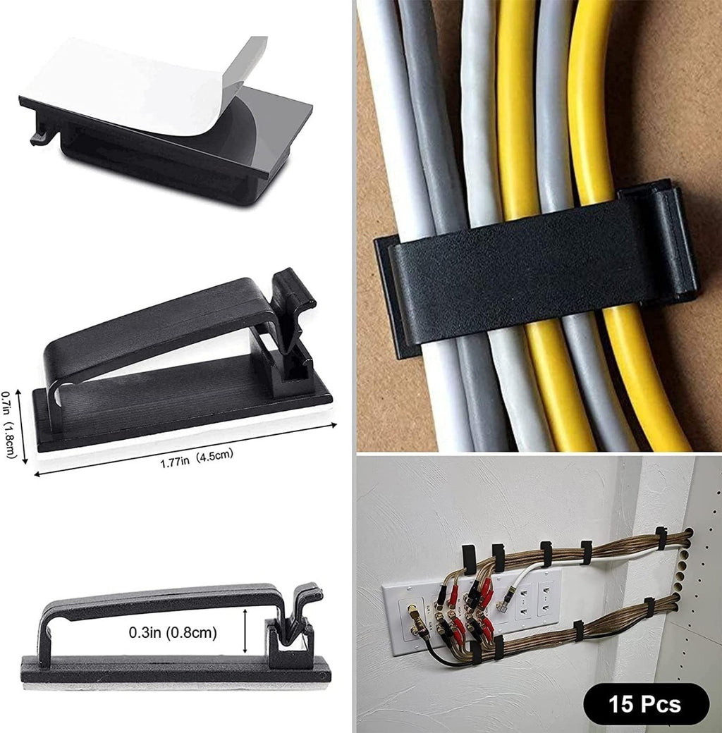 tuMarca Kit Organizador De Gestión De Cables De 173 Piezas – Solución Completa Para Mantener Cables Ordenados