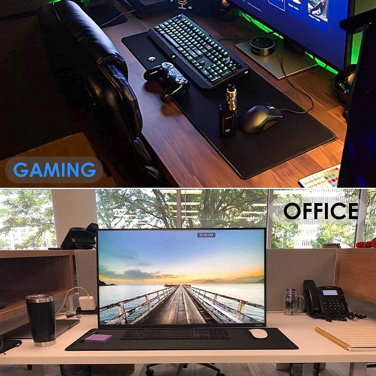 MousePad Pro Alfombrilla Antideslizante 80x40 – Diseño Amplio y Funcional