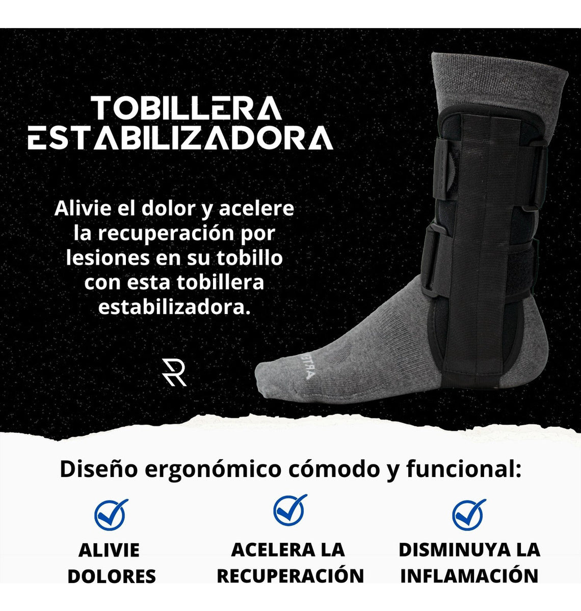 Rozenberg Tobillera Estabilizadora – Soporte Lateral Reforzado para Prevención de Lesiones