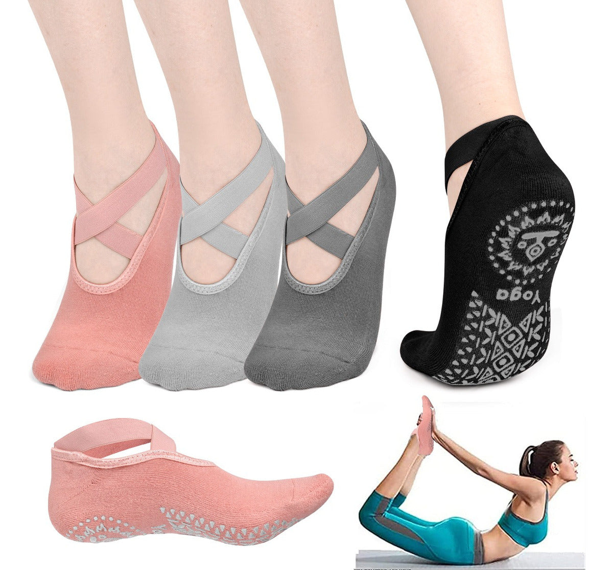 Calcetines Antideslizantes Yoga Pilates – Máximo Confort y Estabilidad