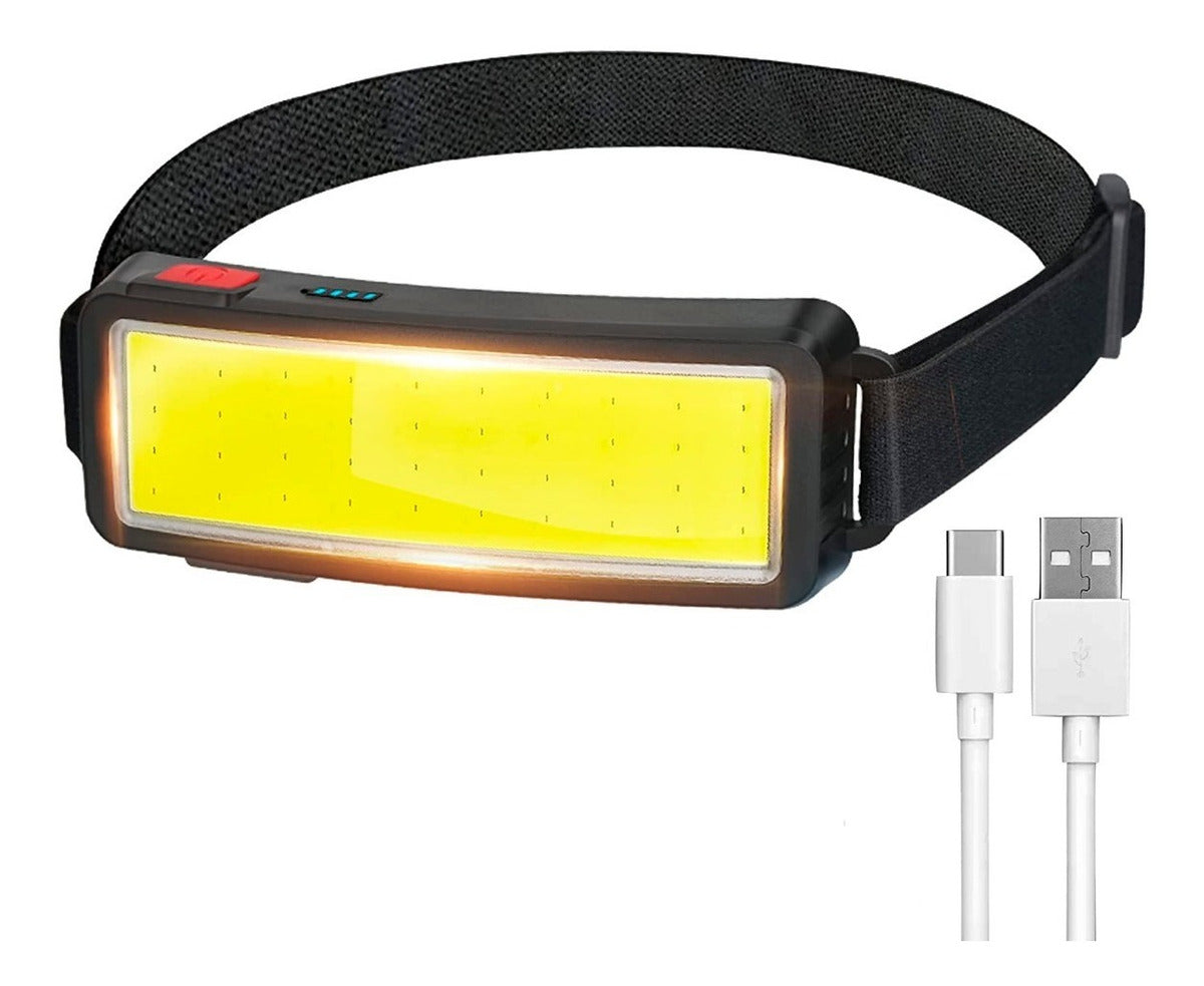 Superbrillante Linterna Frontal Led Cob Recargable Usb – Iluminación Excepcional para Aventura Nocturna