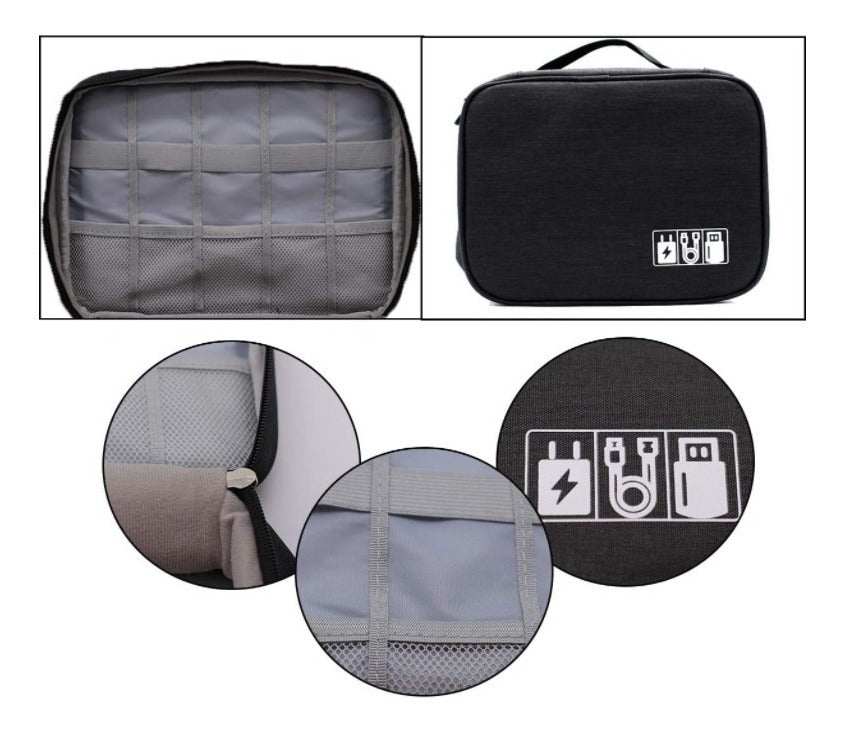 Bolso Organizador De Cables Y Accesorios Usb Viajero – Ideal Para Viajes Organizados