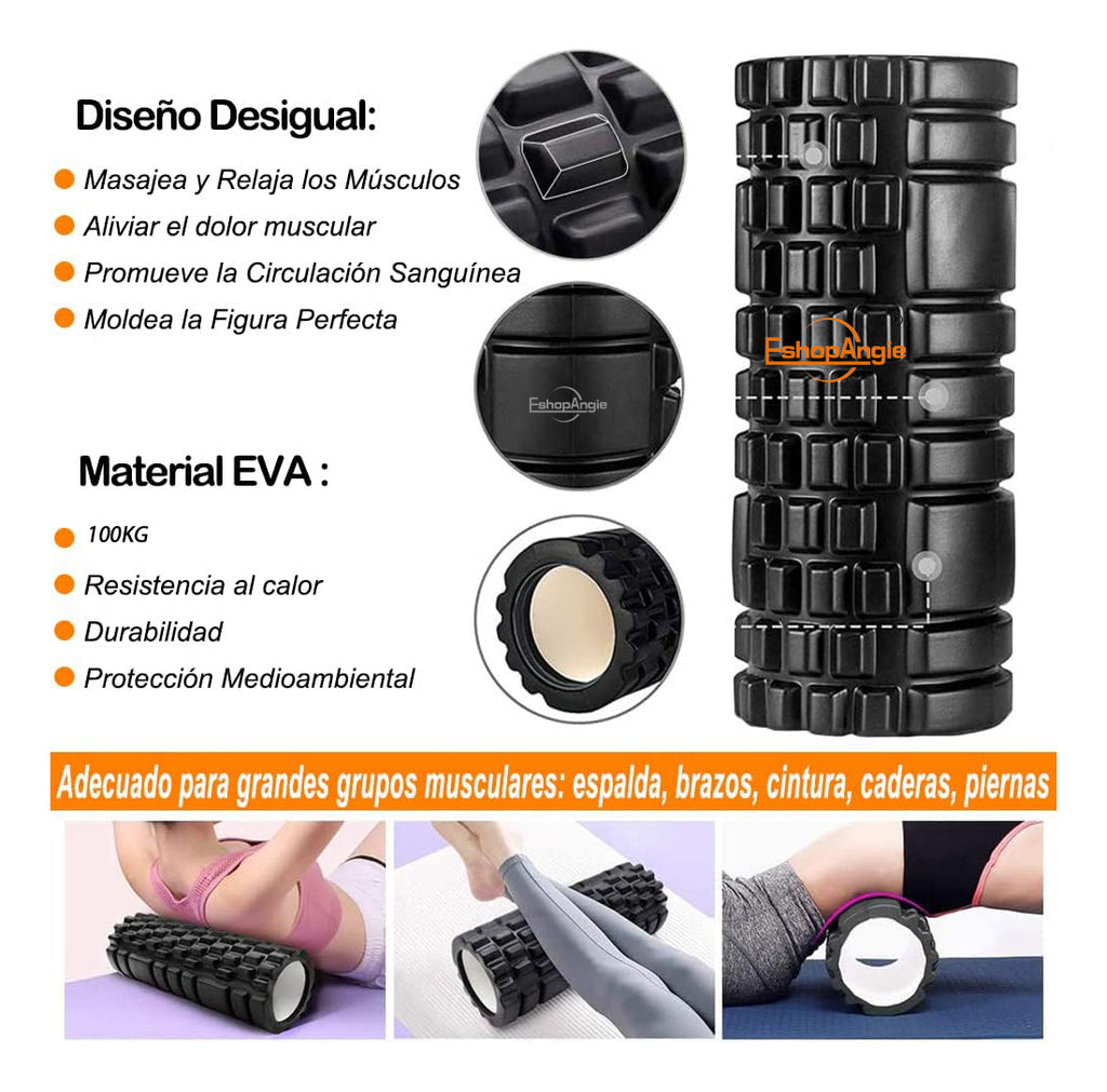 Eshopangie Set 9en1 Rodillo Completo – Alivio Muscular y Recuperación Efectiva