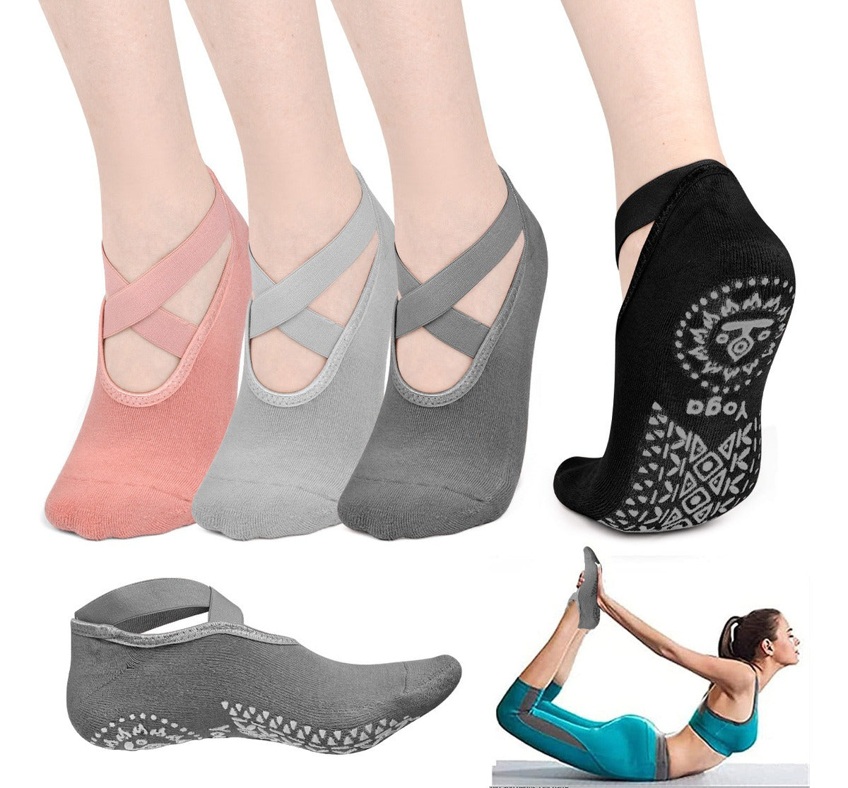 Calcetines Antideslizantes Yoga Pilates – Máximo Confort y Estabilidad
