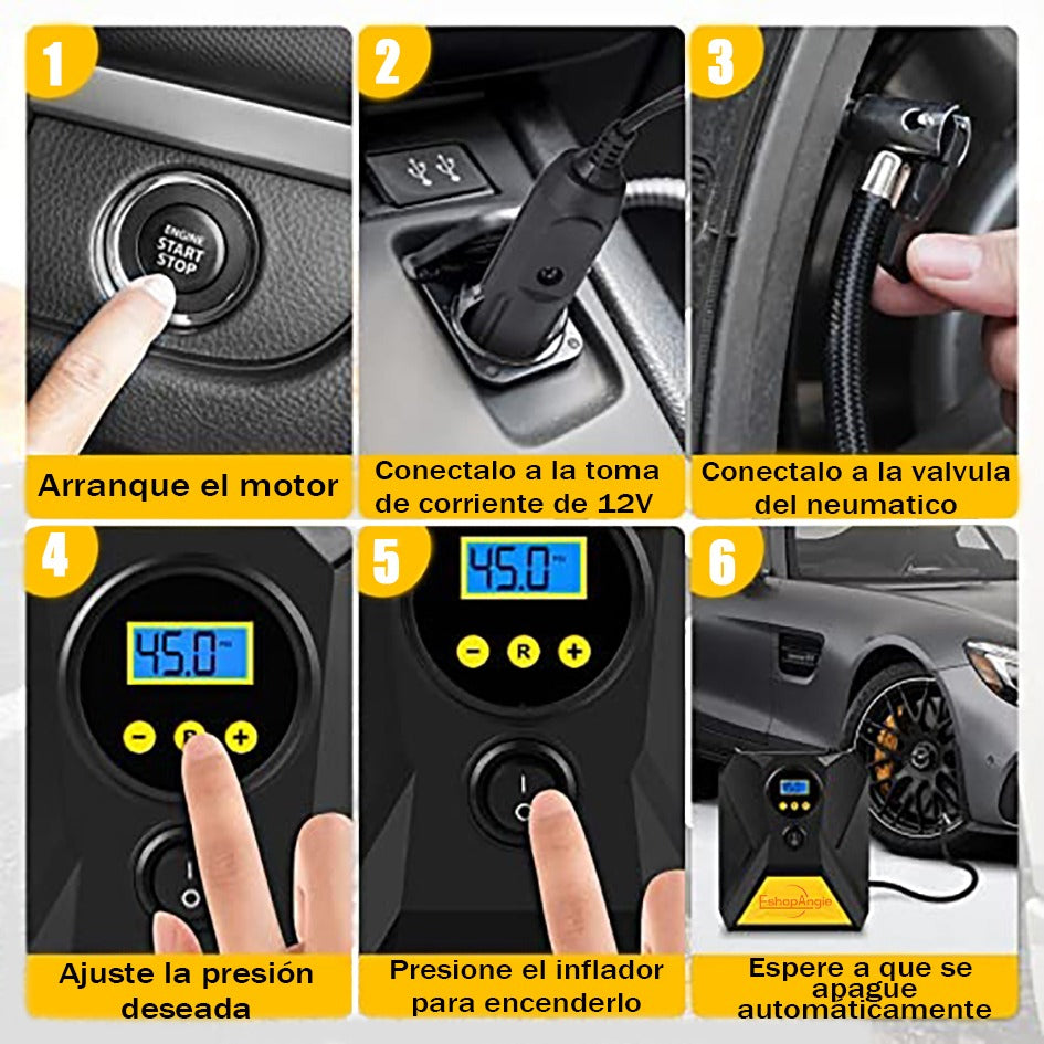 Calgary Compresor De Aire 12v – Inflado Rápido Y Preciso