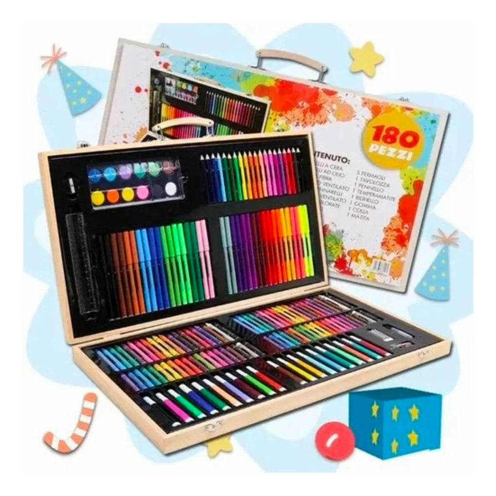 ArteCreativo Set De Dibujo Y Pintura 180 Piezas – Experiencia Artística Completa