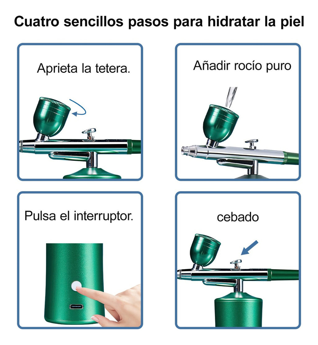 AerógrafoPro Kit De Aerógrafo Profesional Recargable – Portátil y Preciso