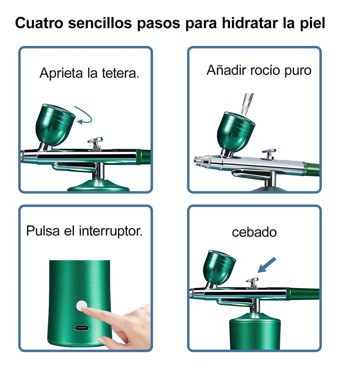 AerógrafoPro Kit De Aerógrafo Profesional Recargable – Portátil y Preciso