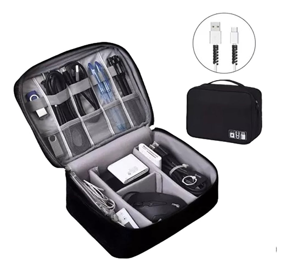Bolso Organizador De Cables Y Accesorios Usb Viajero – Ideal Para Viajes Organizados