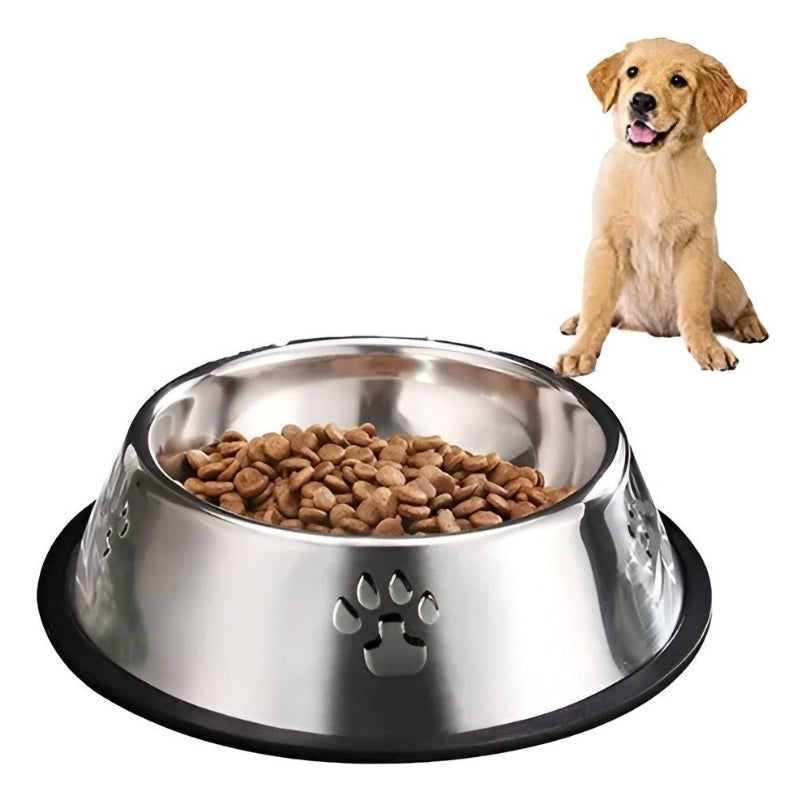 Rozenberg Comedero Perro Platos Para Perros Gatos 18cm – Material de Acero Inoxidable Durable