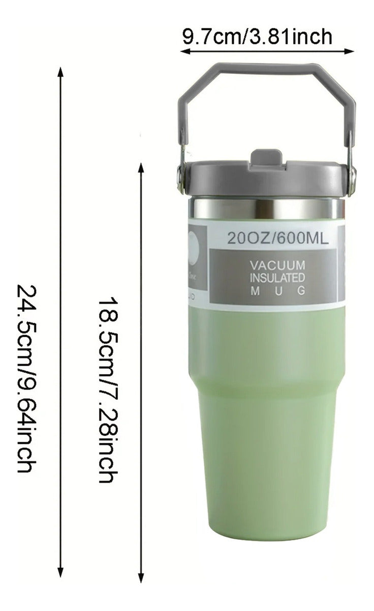 MugVivo Vaso Termo 600ml – Diseño Portable y Acero Inoxidable