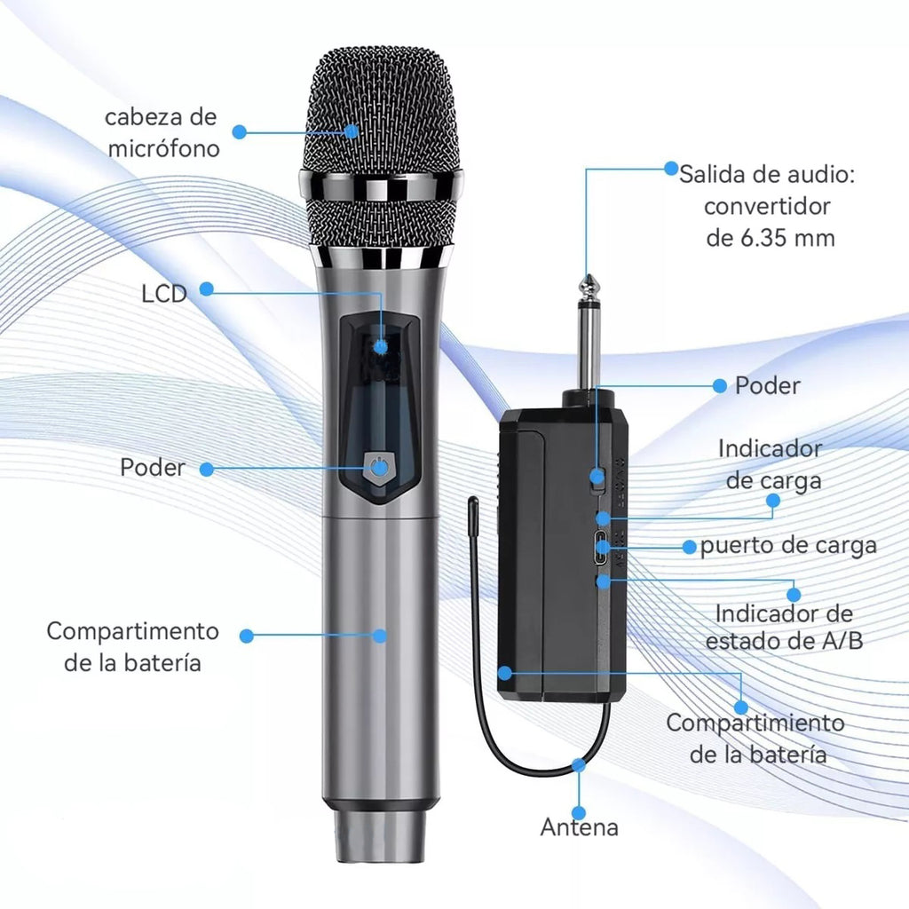 Micrófono Inalámbrico Profesional Karaoke Kit 2pcs – Calidad de Sonido Excepcional
