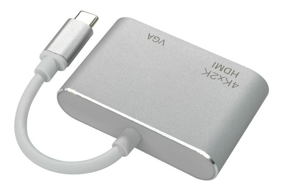 Adaptador USB Tipo C a HDMI y VGA – Conexión Versátil y de Alta Calidad