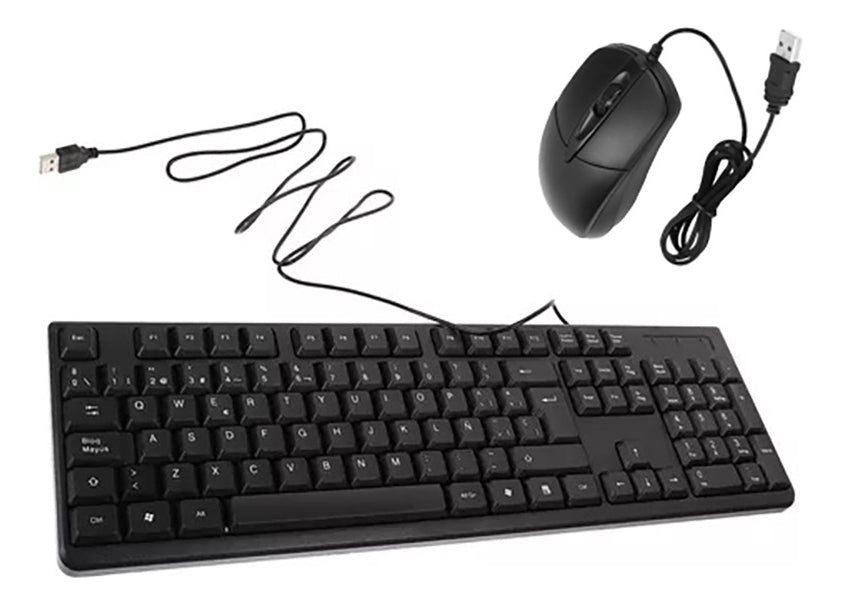 Kit Combo Teclado Y Mouse Alámbrico H-8810 – Diseño Silencioso y Ergonómico