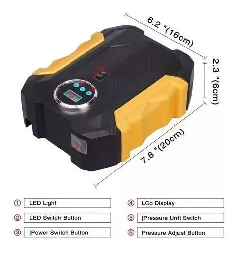 Calgary Compresor De Aire 12v – Inflado Rápido Y Preciso