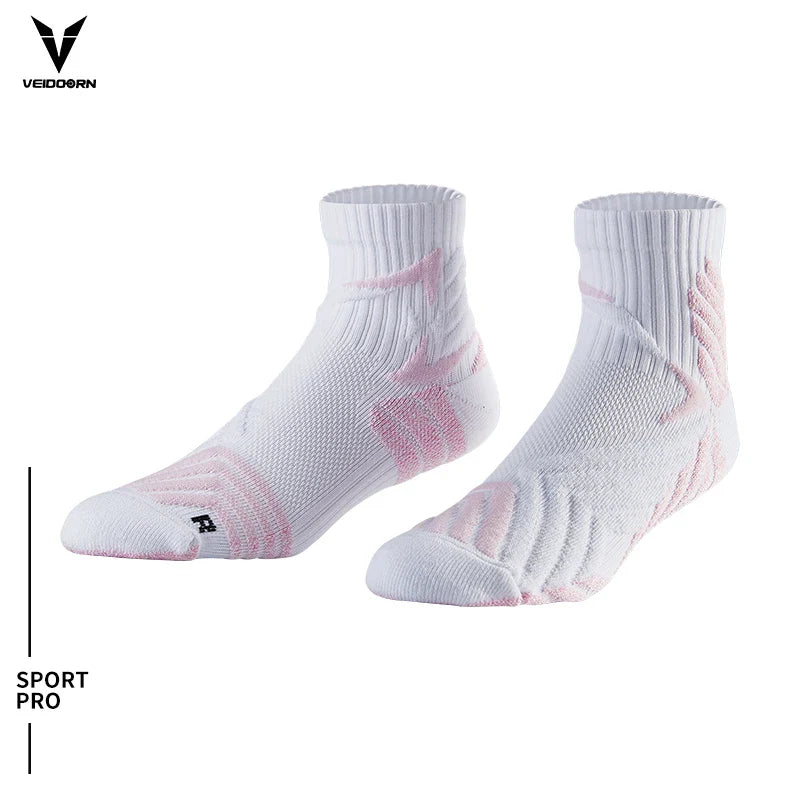 Veidoorn Professional Short Basketball Socks – Thicken Non-Slip Comfort