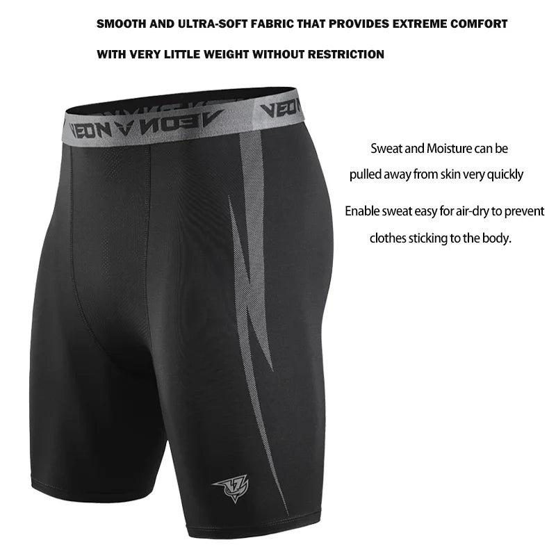 Veidoorn Black Compression Shorts – Superior Comfort and Support