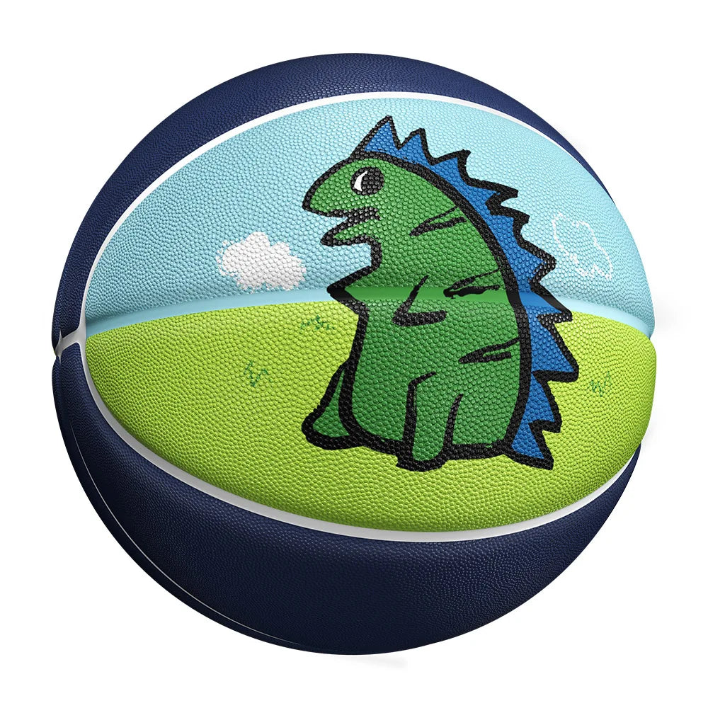 Veidoorn Dinosaur Rubber Basketball – Durable Indoor Outdoor Play
