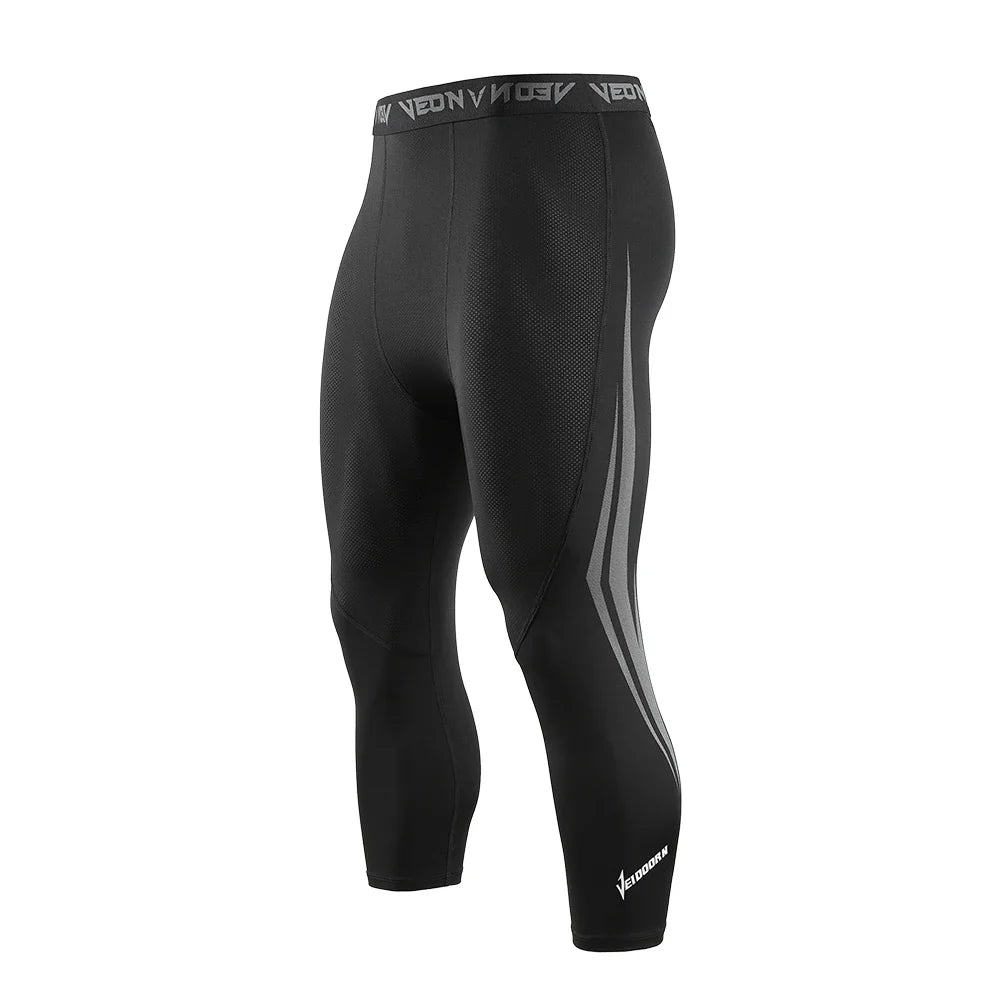 Veidoorn Men's 3/4 Compression Tights – Superior Comfort and Support