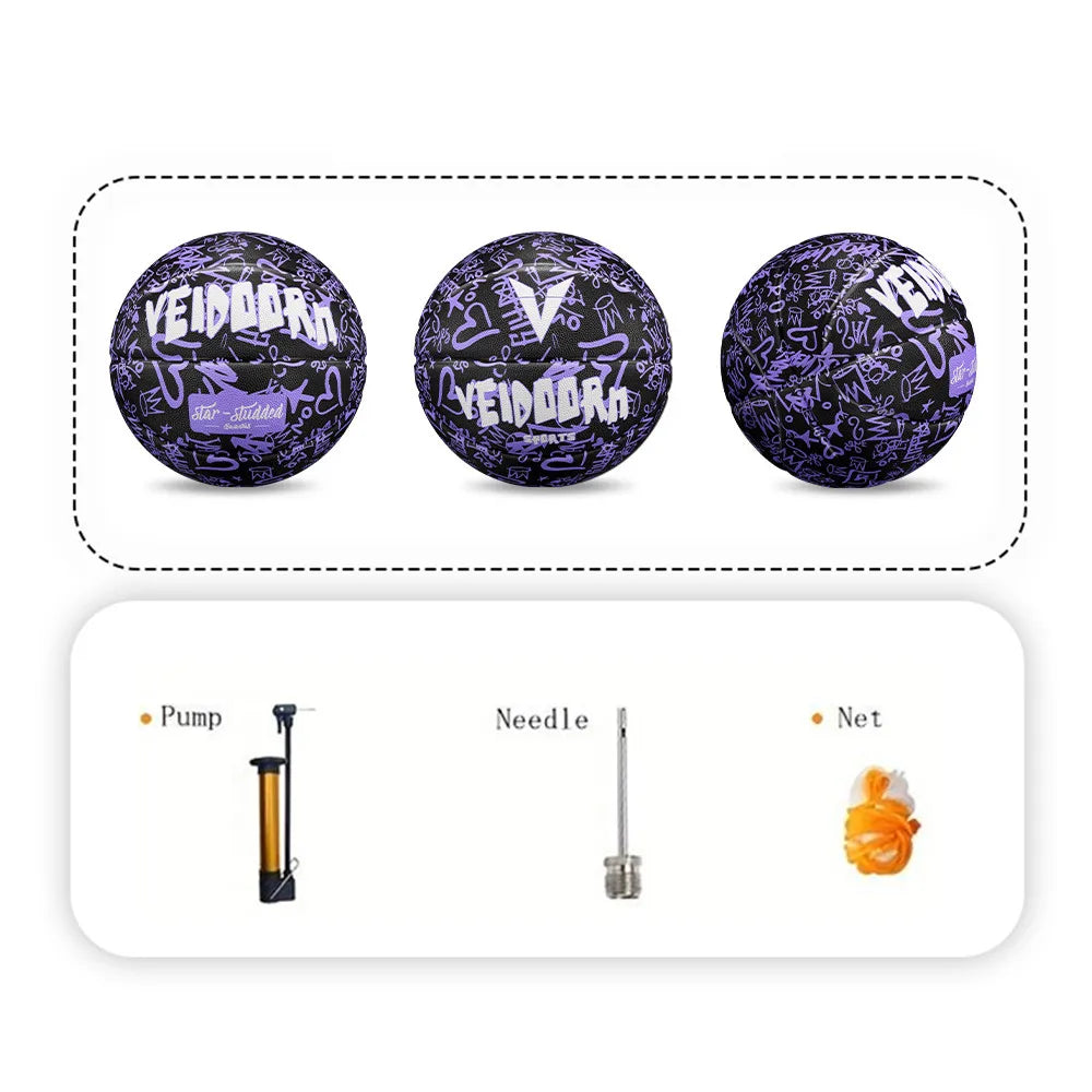 Veidoorn Official Size 7 Basketball – Durable Rubber Construction