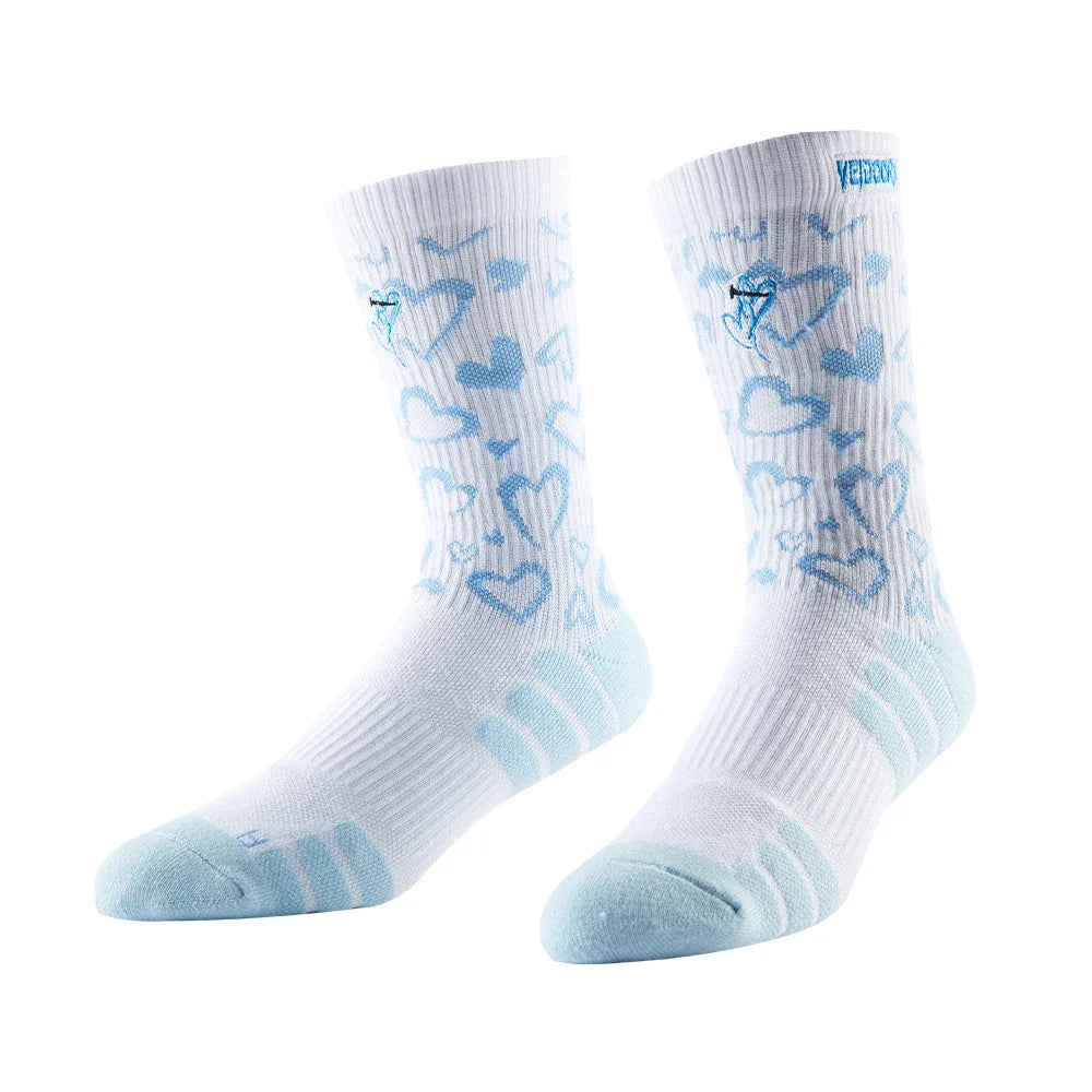 Veidoorn Trendy Women's Athletic Socks – Cushioned and Moisture-Wicking Design