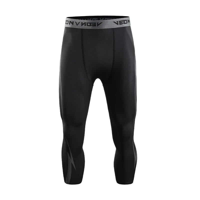 Veidoorn Athletic Bodybuilding Leggings – Breathable 3/4 Compression Design