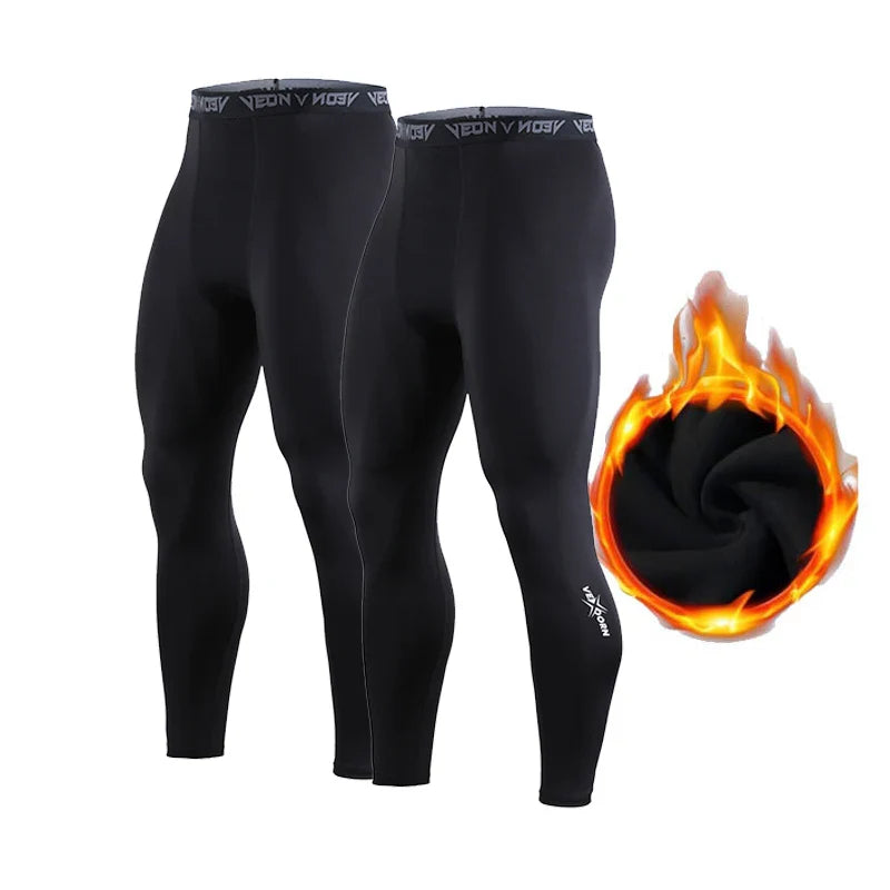 Veidoorn Thermal Underwear Set – Fleece Lined Compression Tights for Cold Weather