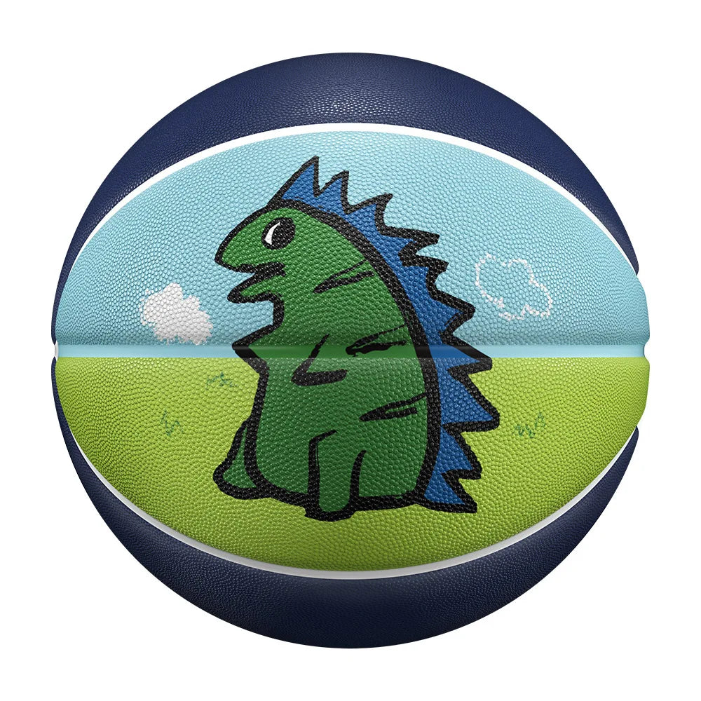 Veidoorn Dinosaur Rubber Basketball – Durable Indoor Outdoor Play