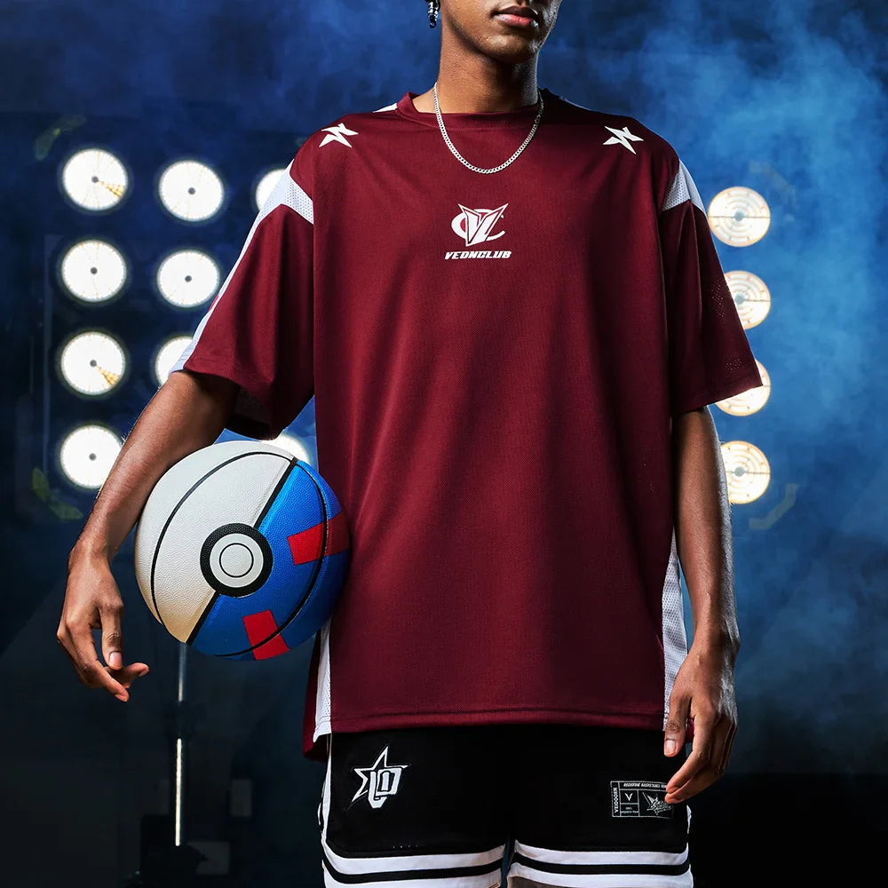 Veidoorn Mens Oversize Sport T-Shirt – Breathable Quick-Dry Fabric