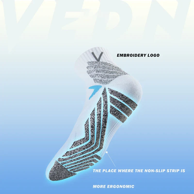 Veidoorn Professional Short Basketball Socks – Thicken Non-Slip Comfort